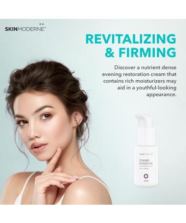 SKIN MODERNE++ Dinner Smoothie Night Cream - Hydrating & Moisturizing Vegan Formula with Hyaluronic Acid for Youthful Skin - 50ml - Buy Online on GoSupps.com