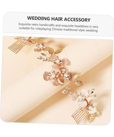 Ipetboom Pearl Rhinestone Couple Combs Tiara Hair Ribbons Clear Handbag Pearl Hair Comb Crystal Headpiece Women Hair Comb Hairband Bride Hair Comb Headband Hair Accessory Miss The Flowers - Buy Online on GoSupps.com