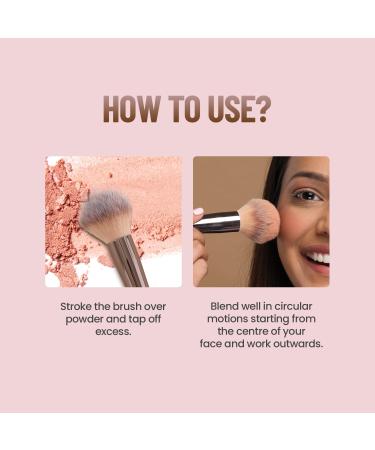 Buy Compact Powder Brush - Silver | High-Quality Makeup Brush for Flawless Application | International Shipping Available - Buy Online on GoSupps.com