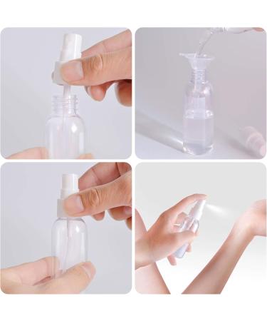 Terjbg 6-Pack 50ml Travel Spray Bottles - Clear Mini Atomizers for Cosmetics & Body Care - Ideal for Travel & Cleaning - Buy Online on GoSupps.com