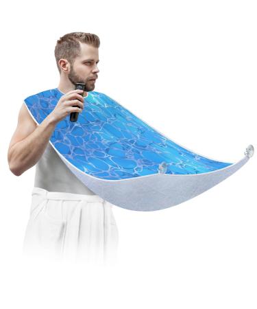 Water Beard Bib Apron Beard Hair Catcher for Men Shaving Fathers Day Anniversary Christmas Gifts for Dad Husband Beard Bib with 2 Suction Cups