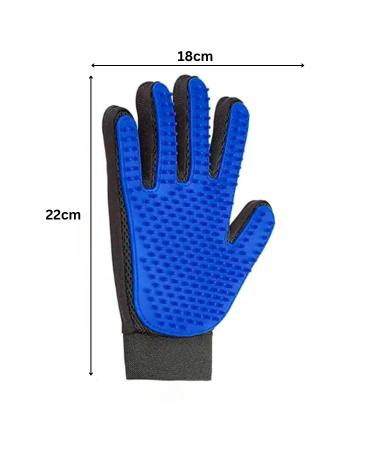 Boumour Fur Care Grooming Glove Set - Animal Hair Remover Brush for Dogs & Cats | Blue 2 Gloves Pet Fur Care - Buy Online on GoSupps.com