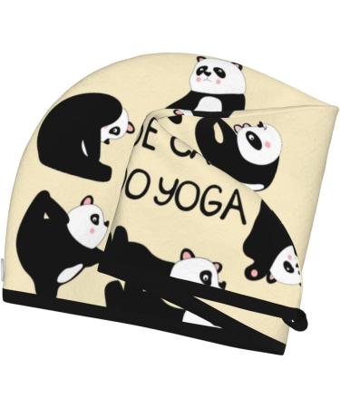 Panda Yoga Microfiber Hair Towel | Super Absorbent Coral Velvet Wrap for Long Curly & Thick Hair - Quick Dry Solution for Women - Buy Online on GoSupps.com