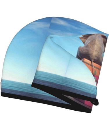 Hair Towel Wrap - Quick Drying Turban with Button | Elephant Design Hair Drying Towel - Buy Online on GoSupps.com