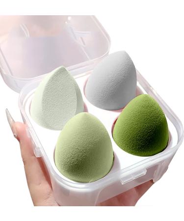 Premium Makeup Sponge Egg Latex-Free Makeup Puff Beauty Foundation Blend Sponge Wet and Dry Multifunctional Professional Makeup Tools Safe to Use on Your Skin Beauty Blender (Green)