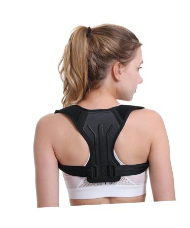 FOMIYES Adjustable Clavicle Support Brace - Belt Straightener & Shoulder Support for Improved Posture - Comfortable Upper Back Brace in Black - Buy Online on GoSupps.com