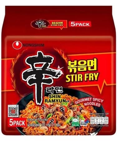 Nongshim SHIN Stir Fry Ramyun Gourmet Spicy Ramen Noodles 131g (20 Packs) HALAL - Buy Online on GoSupps.com
