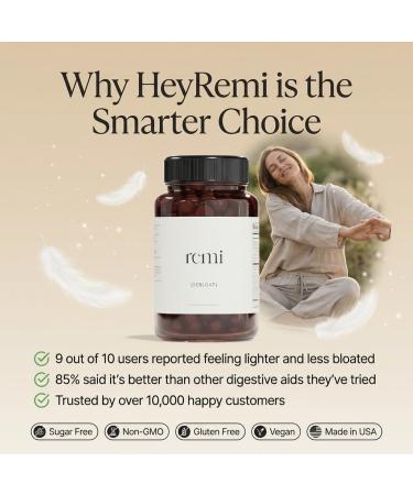 heyremi Debloat Gummies Fast Bloating and Gas Relief- Herbal Digestive Support with Apple Cider Vinegar, Dandelion and Green Tea- Feel Lighter, Comfortable and Energized 60 Gummies - Buy Online on GoSupps.com