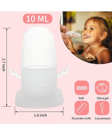 KACHITANY Baby Medicine Dispenser - 10 ml Graduated Oral Liquid Cups - Easy-to-Use Design - Transparent Reusable Dispenser - Buy Online on GoSupps.com