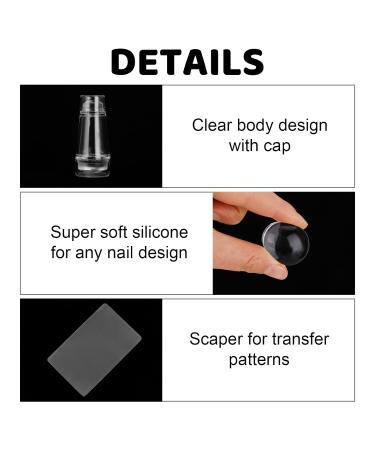 Buy Auidy 6txd Double-End Silicone Nail Art Stamper & Scraper | DIY Nail Design Tools for Perfect French Nails & Stamping | 7x3cm - Buy Online on GoSupps.com