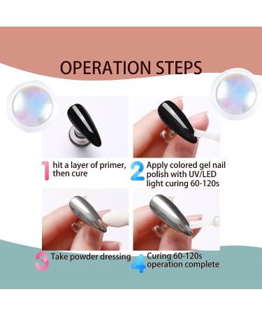 Iridescent Nail Powder Set - Mermaid Chrome Shell Multi Chrome Pigment for Manicure - Buy Online on GoSupps.com