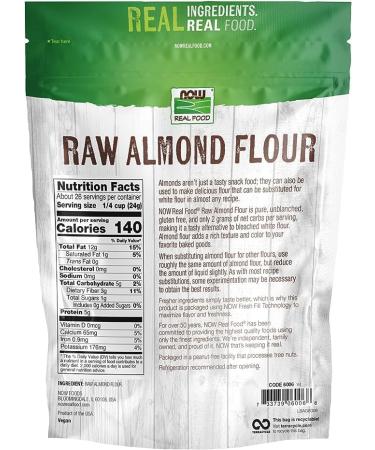 NOW Foods Almond Flour with Essential Fatty Acids 5 g Carbs per Serving 624g (Packaging May Vary) 624 g (Pack of 1) - Buy Online on GoSupps.com