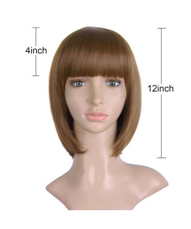 MapofBeauty 12/30cm Natural Female Short Straight Hair BOB Wig - Light Brown International Shipping Available - Buy Online on GoSupps.com