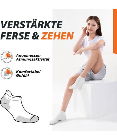 Buy Puliou 10 Pairs Short Cotton Sports Socks for Men & Women | Breathable Running & Hiking Socks Size 39-42 - White - Buy Online on GoSupps.com