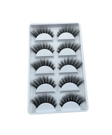 POPETPOP 5 Pairs Fake eyelashes fake makeup lashes magnetic false eyelashes false lashes bulk natural 3d layered effect eyelashes beauty accessories fake lashes fiber girl Hand made set