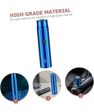 DOITOOL Electric Shaver for Men - Travel Razor Face Trimmer and Grooming Accessory - Blue 10.6x2.6cm - Perfect for Holiday Essentials - Buy Online on GoSupps.com