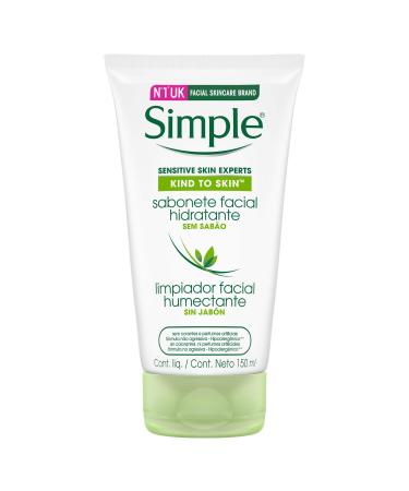 Simple Kind to Skin Moisturising Facial Wash 150ml - Gentle Daily Face Cleanser - Buy Online on GoSupps.com