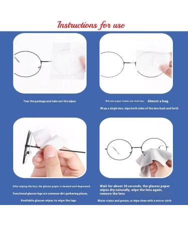 100 Portable Disposable Glass Cleaning Towels | Anti-Fog Lint-Free for Glasses Lenses Cameras & Phones - International Shipping - Buy Online on GoSupps.com