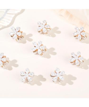 Pearl Hair Claw Clips 15PCS Pearl Hair Clips For Girls Pearl Flower Mini Hair Claw Clips Set Small Hair Clips Vintage-Inspired Elegant Hair Accessories for Women and Girls in White - Buy Online on GoSupps.com