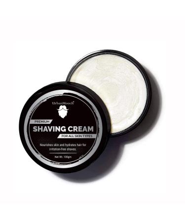 Urb anMooch Shaving Cream For Men With Shea Butter Aloe Vera And Coconut For Soft & Smooth Shave - 100 Gm | Made In India