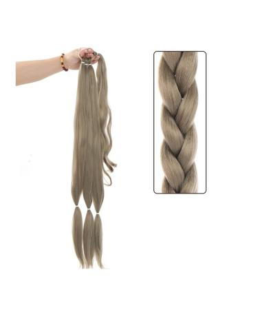 Ponytail Extensions Long Straight Braided Ponytail Extension 32inch Wrap Around Ponytail Hair Extensions with Hair Tie Soft Synthetic Hair Ponytail for Women Girls for Women(Color:8) 32inches 8