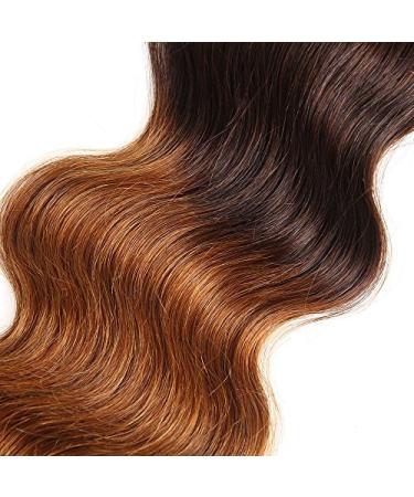 2 Tone Ombre Brazilian Body Wave Hair 3 Bundles | Remy Virgin Human Hair | T4/30 Medium Brown/Auburn | 12/14/16 Inch Extensions - Buy Online on GoSupps.com