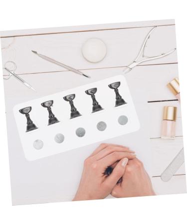 Housoutil Magnetic Nails 2 Sets Nail Checkerboard Japanese Acrylic Head Nail Art Holder Base 2.5x1.4x1.4cm Black - Buy Online on GoSupps.com