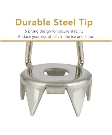 Cane Ice Grip Attachment for Walking Mobility Crutches Non Slip Ice Grip with Durable Steel Tip - Buy Online on GoSupps.com