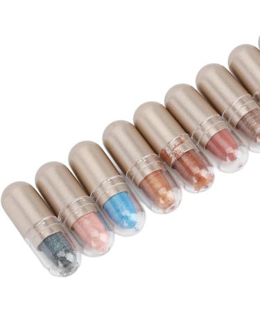 Jauarta 12 Colors Capsule Eyeshadow Glitter High Pigmentation Waterproof Easy Coloring Eyeshadow Stick Set - Buy Online on GoSupps.com