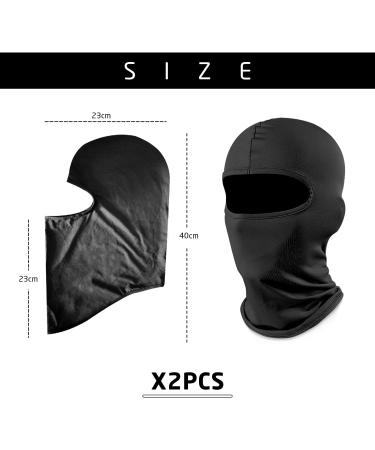 QEEQPF 2-Pack Windproof Masks - Storm Hood & Breathable Motorcycle Masks for Cycling & Outdoor Sports - Unisex UV Protection (Black) - Buy Online on GoSupps.com