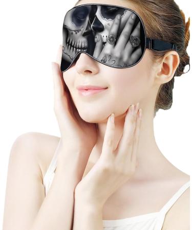 Skull Couple Halloween Sleep Eye Masks - Elastic Strap for Women and Men - Buy Online on GoSupps.com