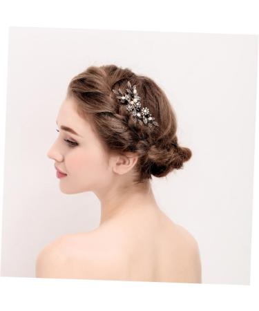 Beatifufu 1pc Hair Comb Brides Wedding Hair Accessories Bridal Accessories Pearl Hair Accessories Pearl Hair Pin Pearl Clips for Hair Bride Hair Clip Vintage Hair Accessories Gold Hair Pin - Buy Online on GoSupps.com
