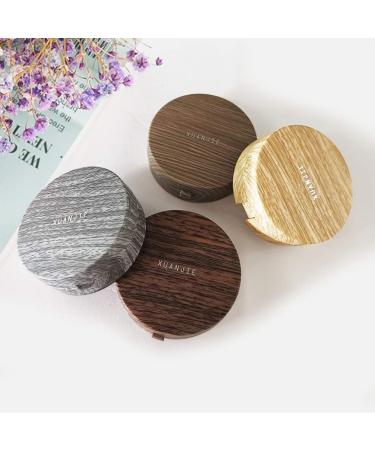 Exceart Portable Lens Container with Mirror - Stylish Coffee Round Contact Lens Case for Women - Buy Online on GoSupps.com