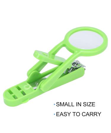Senior-Friendly Nail Clipper with Magnifying Glass - Stainless Steel Adjustable Fingernail & Toenail Cutter (Green) - Perfect for Seniors & Babies - Buy Online on GoSupps.com