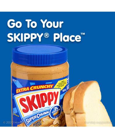 SKIPPY Super Chunky Peanut Butter 40oz Twin Pack - Creamy Spread for Delicious Snacks - Buy Online on GoSupps.com
