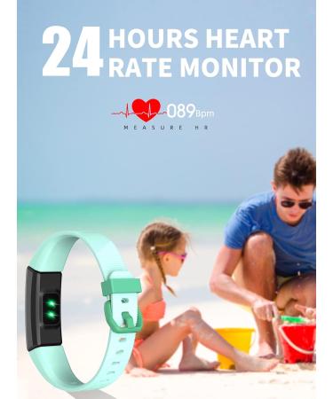 Shop Digehot Fitness Bracelet for Kids | Heart Rate & Sleep Monitor | 11 Sports Modes Activity Tracker - Green & Pink - Buy Online on GoSupps.com