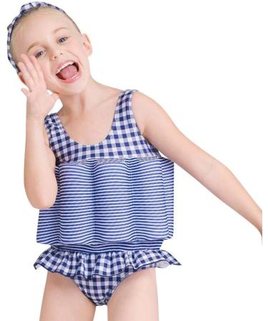 IMEKIS Unisex Kids' One-Piece Swimwear - Adjustable Buoyancy Bathing Suit for 3-4 Years - Blue Grille Swimming Aid - Buy Online on GoSupps.com