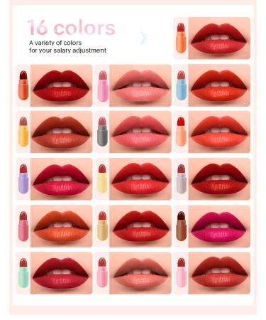 16 Pcs Mini Capsule Lipstick Set | Matte & Glossy Waterproof Formula for Girls & Women - Buy Online on GoSupps.com