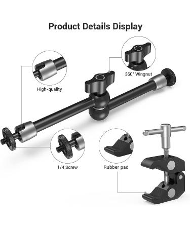 SmallRig Clamp with Adjustable Friction Power Articulating Magic Arm for LCD Monitor/LED Lights - KBUM2732B - Buy Online on GoSupps.com