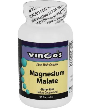 Vinco Magnesium Malate Supplement - 90 Capsules for Energy and Muscle Health - Buy Online on GoSupps.com