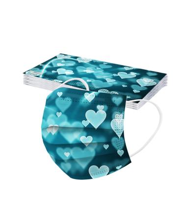 BEIBEIA Adults Valentine's Day Disposable Face_Masks Festival Party 3Ply Breathable Bandanas Cute Funny Balaclava Outdoor Daily Use