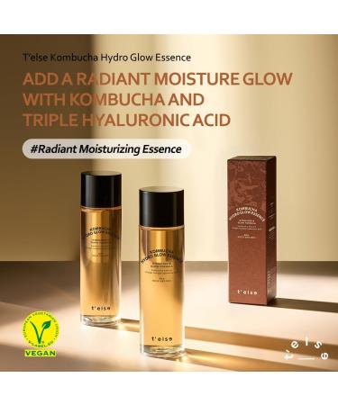 T Else Kombucha Hydro Glow Essence 5.07 fl.oz - Radiant Korean Skincare with Triple Hyaluronic Acid for Dewy Healthy Skin | All Skin Types - Buy Online on GoSupps.com