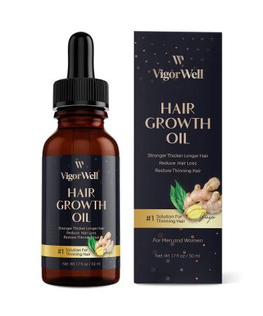 Ginger Hair Growth Serum | Prevent Hair Loss, Promote Thicker & Longer Hair | 1.7 Oz Bottle - Buy Online on GoSupps.com