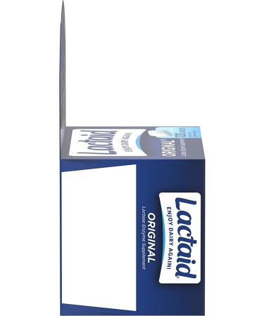 Lactaid Original Strength Lactose Intolerance Relief Caplets 120 ct - Natural Lactase Enzyme Dietary Supplement for Gas, Bloating & Diarrhea Prevention - Buy Online on GoSupps.com