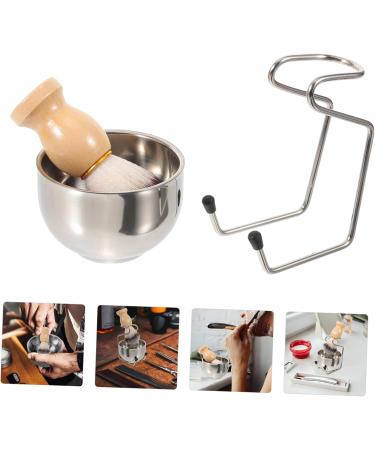 Beavorty Male Shaving Brush Set - Luxury Wood & Metal Shaving Supplies with Stand | Perfect for Grooming & Bartbriding - Buy Online on GoSupps.com