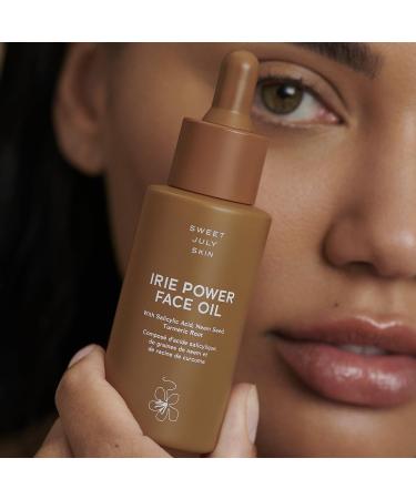 Buy Sweet July Skin Irie Power Face Oil - Moisturizing Illuminating & Hydrating | Vegan Clean Formula with Squalene Neem & Turmeric - 1 Fl Oz - Buy Online on GoSupps.com