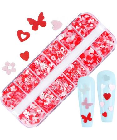 Manicure Accessories Nail Art Shiny Mixed Glitter Flakes Nail Art Sequins Nail Decoration Valentine's Day(style2) - Buy Online on GoSupps.com
