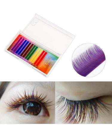 Rainbow Colorful False Eyelashes - Gradient Individual Eyelash Extensions (12mm) for Stunning Looks | Shop Internationally - Buy Online on GoSupps.com