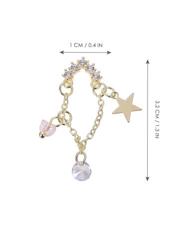 KALLORY 9pcs Art Zircon Tips Stickers - Manicure Accessories Set for Elegant Nail Decoration - Metal Decors, Rhinestone Charms - 3.2X1.1X0.5CMx3pcs - As Shown - Buy Online on GoSupps.com