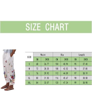 Gufesf Women's Summer Cropped Cotton Linen Capris Pants with Pockets - Plus Size Q2-White Large - Buy Online on GoSupps.com